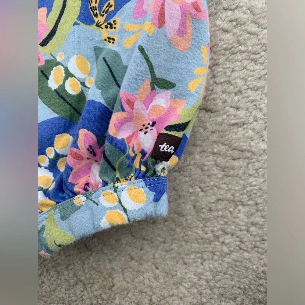 Tea Collection Size 0-3 Months Floral Ruffle Romper